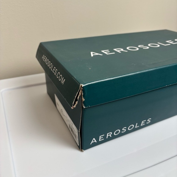 Aerosoles Evvie Red Suede Sandals Size 9 Slip On Leather Buckle Block Heel - Picture 7 of 7